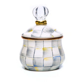 Emerald Check Lidded Sugar Bowl