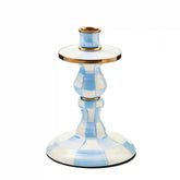 Mocha Check Large Candlestick