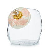 Cookie Jar with Rosy English Garden Lid
