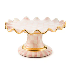 Courtly Check Ceramic Fluted Cake Stand