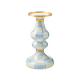 Violet Check Large Pillar Candlestick