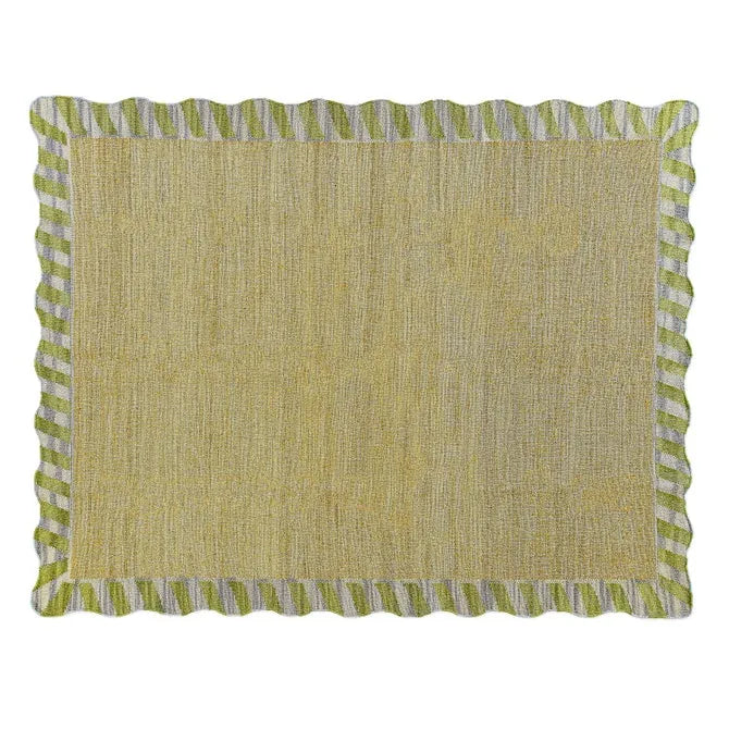 Jute Scalloped Purple and Green 8' x 10' Rug