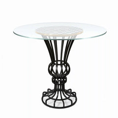 Courtly Check Pedestal Accent Table
